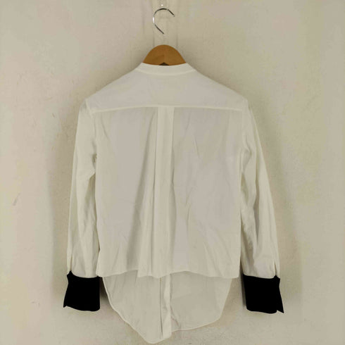 ジルサンダーネイビー JIL SANDER NAVY 袖切替 バンドカラー シャツ レディース 34