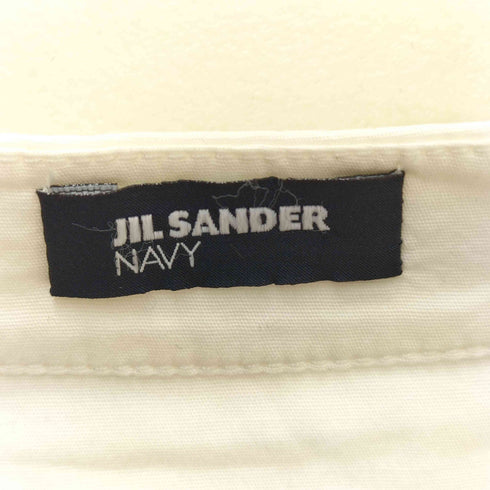 ジルサンダーネイビー JIL SANDER NAVY 袖切替 バンドカラー シャツ レディース 34