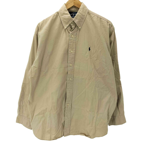 ラルフローレン RALPH LAUREN BLAIRE ポニー 刺繍 ボタンダウン L/S ブロード シャツ メンズ import:M