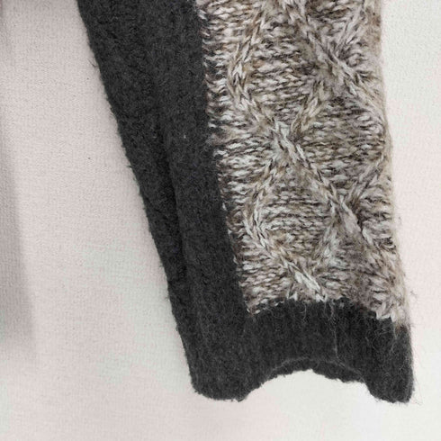 ザラ ZARA パッチワーク ニット カーディガン レディース import:S