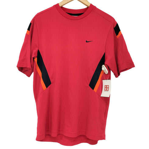 ナイキ NIKE 00s ワンポイント刺繍 クルーネック 半袖Tシャツ メンズ import:M