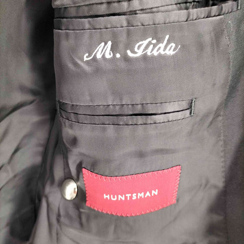 HUNTSMAN CANONICO ウール 1B シングル テーラード ジャケット メンズ 46R7D