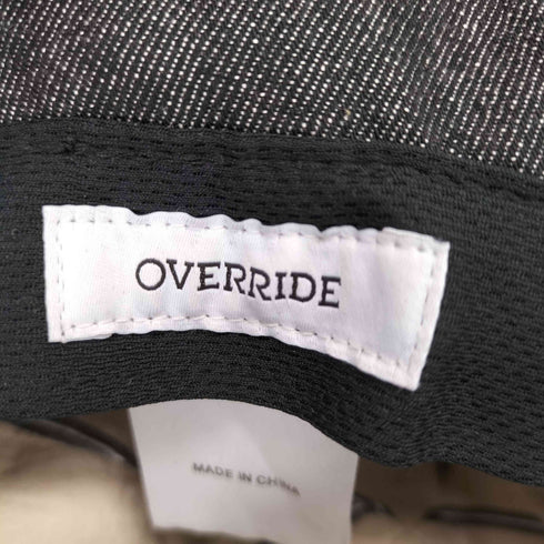 オーバーライド override ブラックデニムバケットハット メンズ