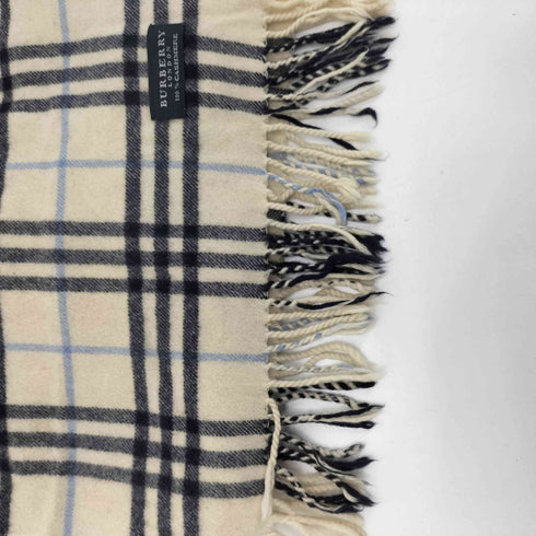 バーバリーロンドン BURBERRY LONDON カシミヤ ノバチェック フリンジ マフラー レディース