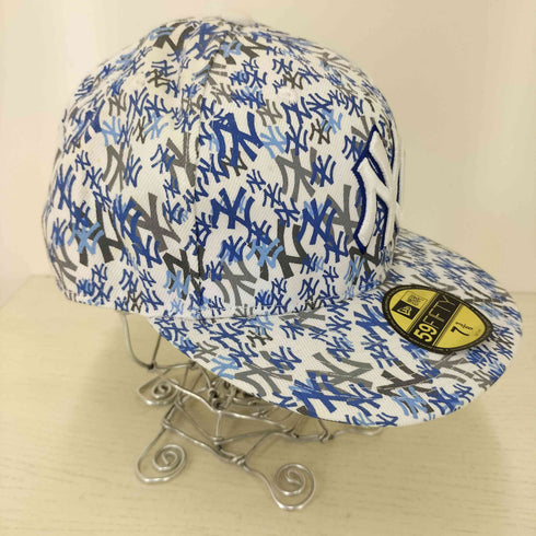 ニューエラ NEW ERA 59FIFTY MLB チームロゴ 総柄 ベースボールキャップ メンズ 7 3/8