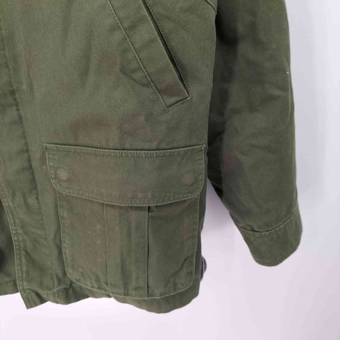 ランズエンド LANDS END 襟コーデュロイ エルボーパッチ 裏地チェックキルティングライナー ハンティングジャケット メンズ import:M