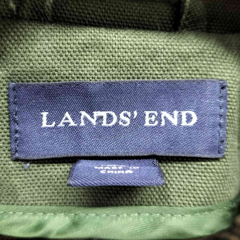 ランズエンド LANDS END 襟コーデュロイ エルボーパッチ 裏地チェックキルティングライナー ハンティングジャケット メンズ import:M