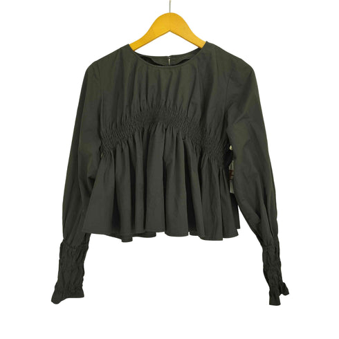 レイビームス Ray BEAMS タフタ シャーリング ブラウス レディース