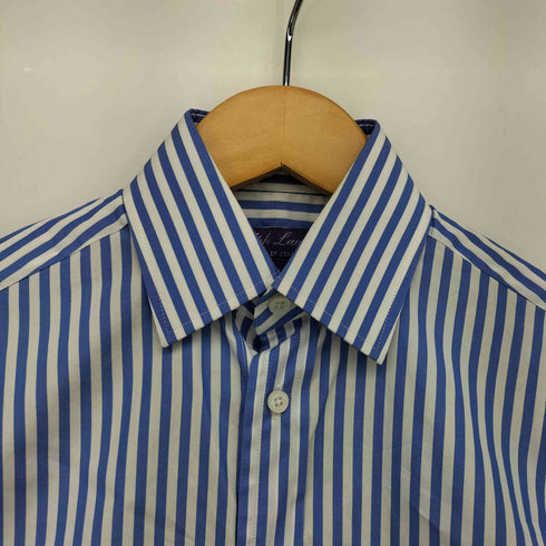 ラルフローレンパープルレーベル RALPH LAUREN PURPLE LABEL マチ付き ホリゾンタル カラー L/S ストライプ シャツ メンズ 0
