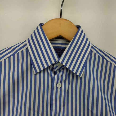 ラルフローレンパープルレーベル RALPH LAUREN PURPLE LABEL マチ付き ホリゾンタル カラー L/S ストライプ シャツ メンズ 0