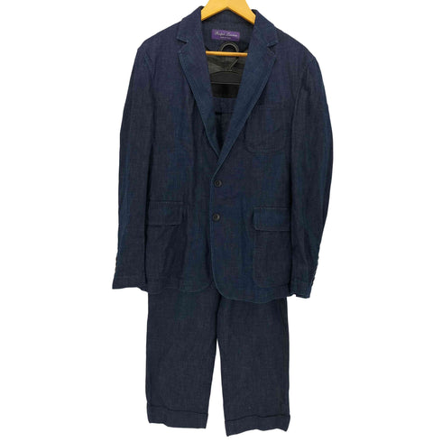 ラルフローレンパープルレーベル RALPH LAUREN PURPLE LABEL イタリア製 セットアップ デニム 2B ジャケット メンズ 38S