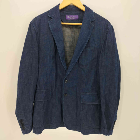 ラルフローレンパープルレーベル RALPH LAUREN PURPLE LABEL イタリア製 セットアップ デニム 2B ジャケット メンズ 38S