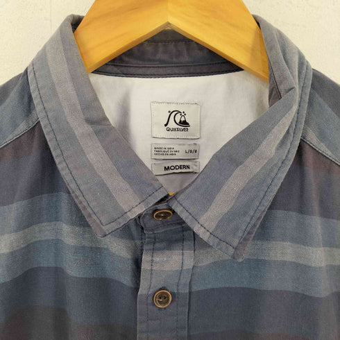 クイックシルバー Quiksilver MODERN ボーダー柄 シャツ メンズ JPN:L