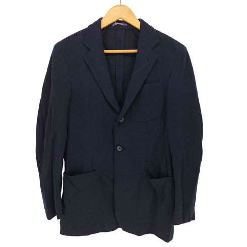 ラルフローレンパープルレーベル RALPH LAUREN PURPLE LABEL 段返り 3B サマー ウール シングル テーラード ジャケット メンズ 36S