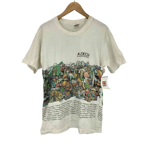フルーツオブザルーム FRUIT OF THE LOOM USA製 シングルステッチ delta 企業 tee メンズ JPN:L