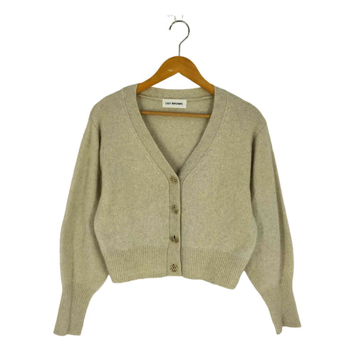リリーブラウン Lily Brown 24AW ロゴ釦フォックスカーデ レディース ONE SIZE