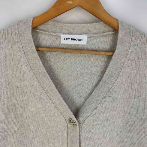 リリーブラウン Lily Brown 24AW ロゴ釦フォックスカーデ レディース ONE SIZE
