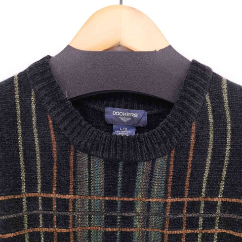 ドッカーズ DOCKERS 00S レーヨン混 柄 クルーネック ニット メンズ import:L