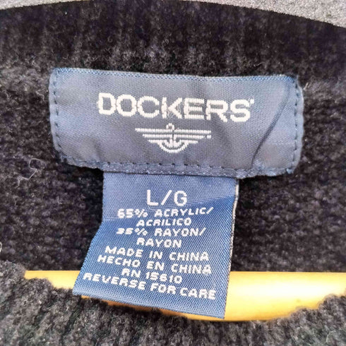 ドッカーズ DOCKERS 00S レーヨン混 柄 クルーネック ニット メンズ import:L