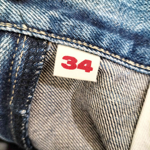 ブルーブルー BLUE BLUE 日本製 ジップアップ セルビッチ デニム パンツ メンズ 34