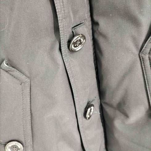 ブラックレーベルクレストブリッジ BLACK LABEL CRESTBRIDGE 裏地チェック ジップアップ タヌキ ファー付き ダウン ジャケット メンズ LL