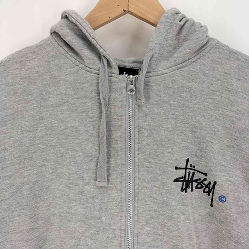 ステューシー Stussy ロゴプリント ジップアップ プルオーバー パーカー メンズ import:L