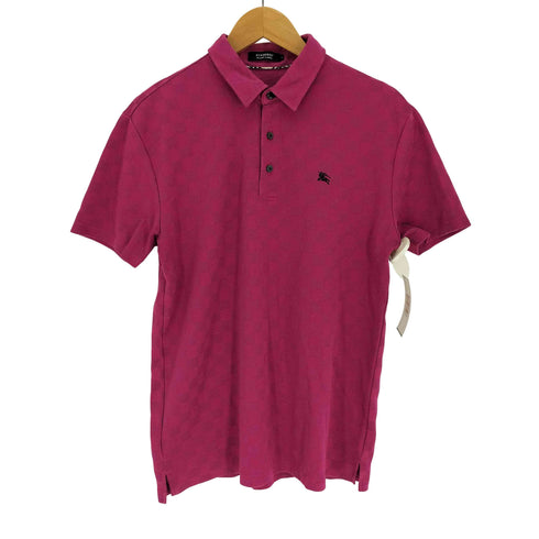 バーバリーブラックレーベル BURBERRY BLACK LABEL ホース 刺繍 ブロック チェック S/S ポロ シャツ メンズ JPN:3