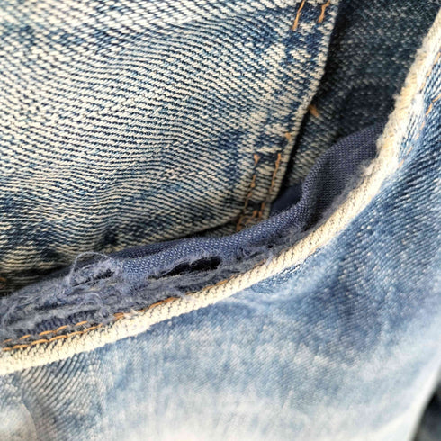 ブルーブルー BLUE BLUE 日本製 TALONジップ セルビッチ デニムパンツ メンズ 34