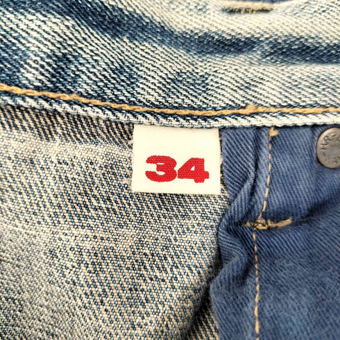 ブルーブルー BLUE BLUE 日本製 TALONジップ セルビッチ デニムパンツ メンズ 34