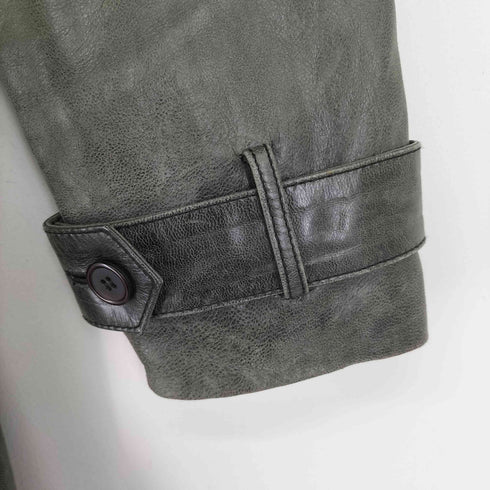 キャサリンハムネットロンドン KATHARINE HAMNETT LONDON レザーダブルブレストコート メンズ import:M