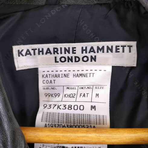 キャサリンハムネットロンドン KATHARINE HAMNETT LONDON レザーダブルブレストコート メンズ import:M