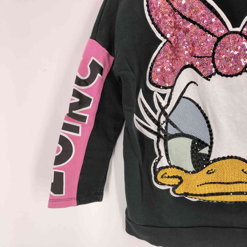 ピンコ PINKO スパンコール スタッズ キャラクタープリントスウェットプルオーバー レディース