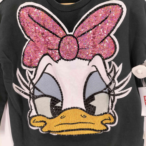 ピンコ PINKO スパンコール スタッズ キャラクタープリントスウェットプルオーバー レディース