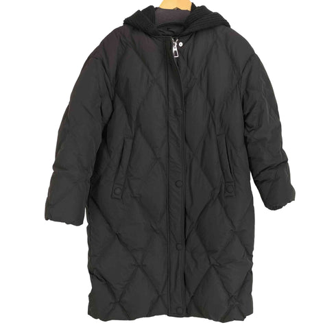 DESIGNFORU seoul ニットフード キルティングコート レディース