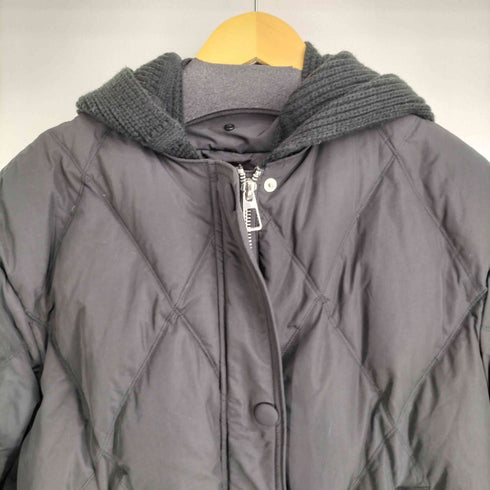 DESIGNFORU seoul ニットフード キルティングコート レディース