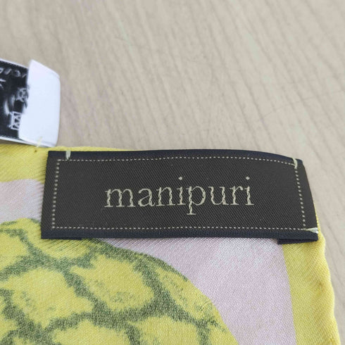 マニプリ manipuri シルク100 パイナップルデザイン スカーフ レディース