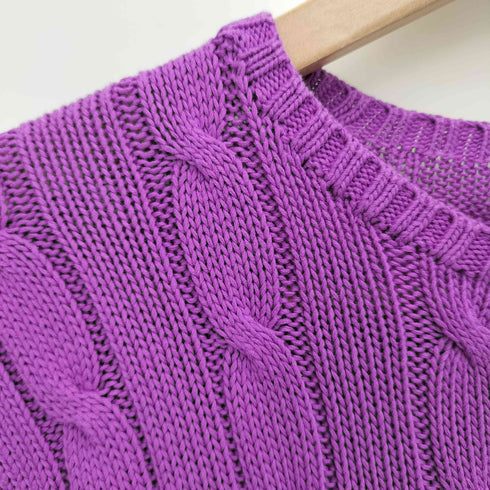 ポロラルフローレン POLO RALPH LAUREN ポニー刺しゅう コットン ケーブルニット レディース JPN:S