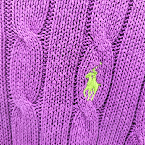 ポロラルフローレン POLO RALPH LAUREN ポニー刺しゅう コットン ケーブルニット レディース JPN:S