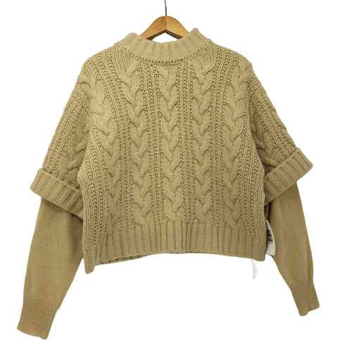 ウィルフリー willfully layered cable mock neck knit レイヤード ケーブル モックネック ニット レディース FREE