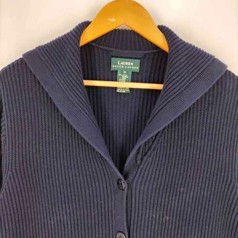 ローレンラルフローレン LAUREN RALPH LAUREN 90S セーラーカラー コットンニット ロングカーディガン レディース 1X