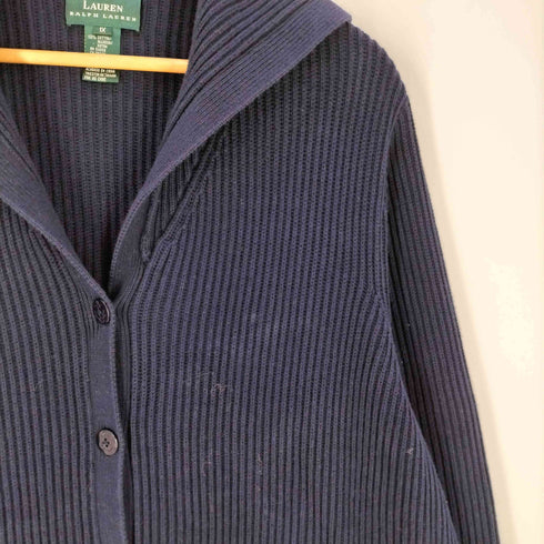 ローレンラルフローレン LAUREN RALPH LAUREN 90S セーラーカラー コットンニット ロングカーディガン レディース 1X