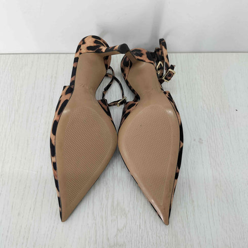 ザラ ZARA ANIMAL PRINT SLINGBACK HIGH HEELS アニマル柄 スリングバックハイヒール レディース 37