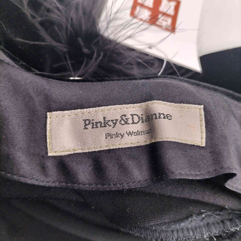 ピンキーアンドダイアン Pinky&Dianne フェザー×ベロア Uネック ワンピース ドレス レディース import:M