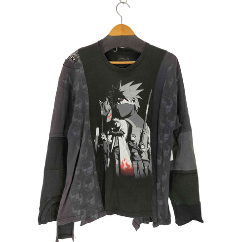 アニメ キャラクター プリント リメイクL/Sカットソー メンズ