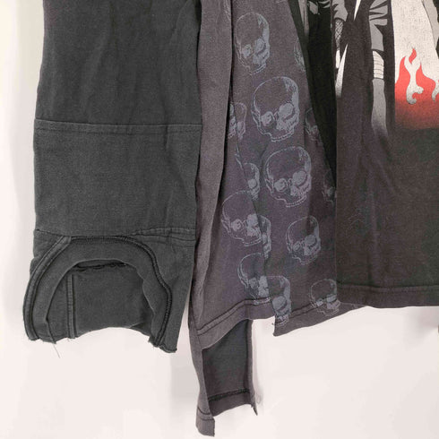 アニメ キャラクター プリント リメイクL/Sカットソー メンズ