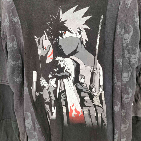 アニメ キャラクター プリント リメイクL/Sカットソー メンズ