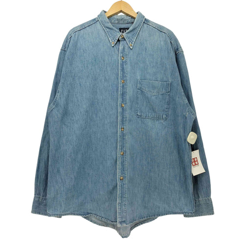 ギャップ Gap 90s OLD デニム ボタンダウン ワークシャツ ダンガリーシャツ メンズ import:XL