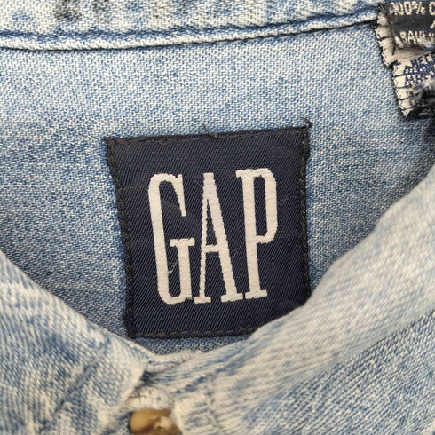 ギャップ Gap 90s OLD デニム ボタンダウン ワークシャツ ダンガリーシャツ メンズ import:XL