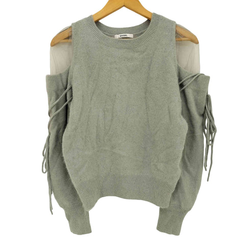 スナイデル snidel シースルーショルダーニットプルオーバー レディース ONE SIZE