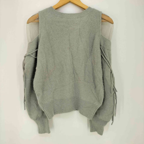 スナイデル snidel シースルーショルダーニットプルオーバー レディース ONE SIZE